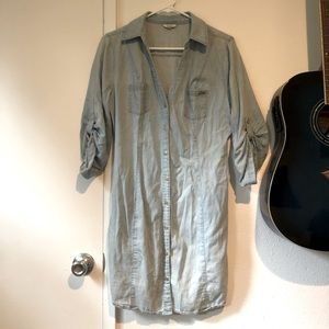 Denim shirt dress